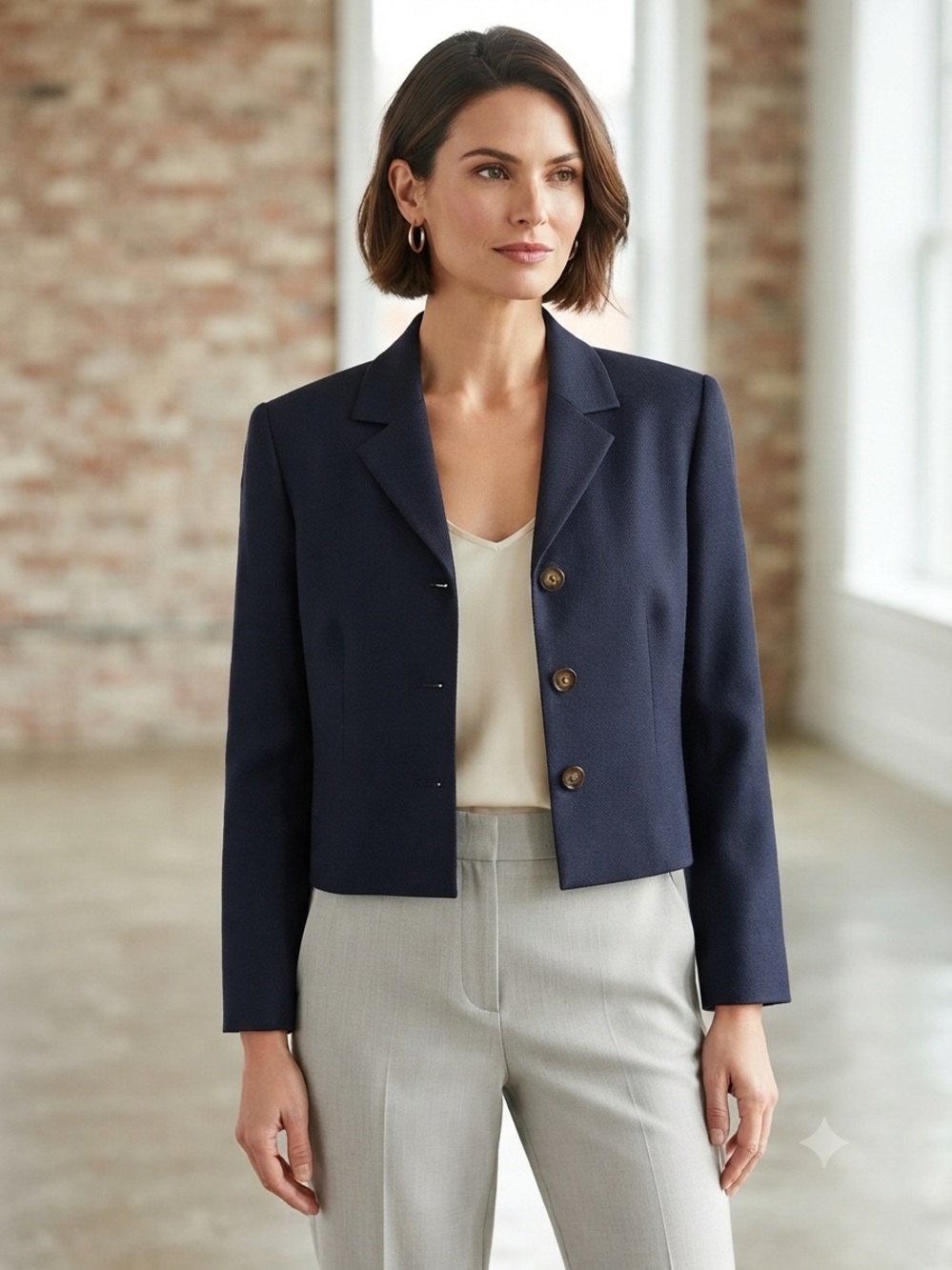 Vintage Orvis Tailored in U.S.A. Wool-Blend Navy Blazer / Jacket (Size 8P)